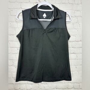 Bolle‎ Tech Activewear Women's Sleeveless polo Shirt Tank Black Size M, GUC